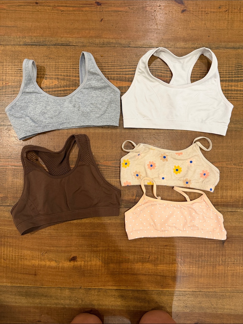 Sports Bras Set - Cream, Yellow, Pink, Blue
